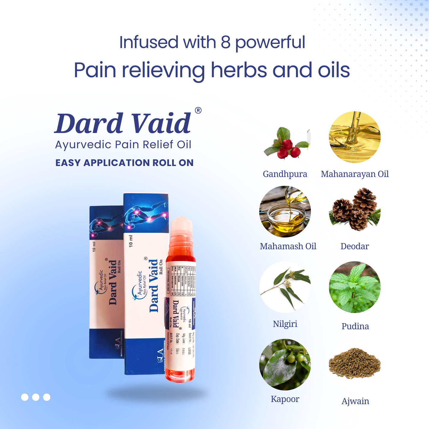 Dard Vaid pain relief Roll On (10ml)- Pack of 12