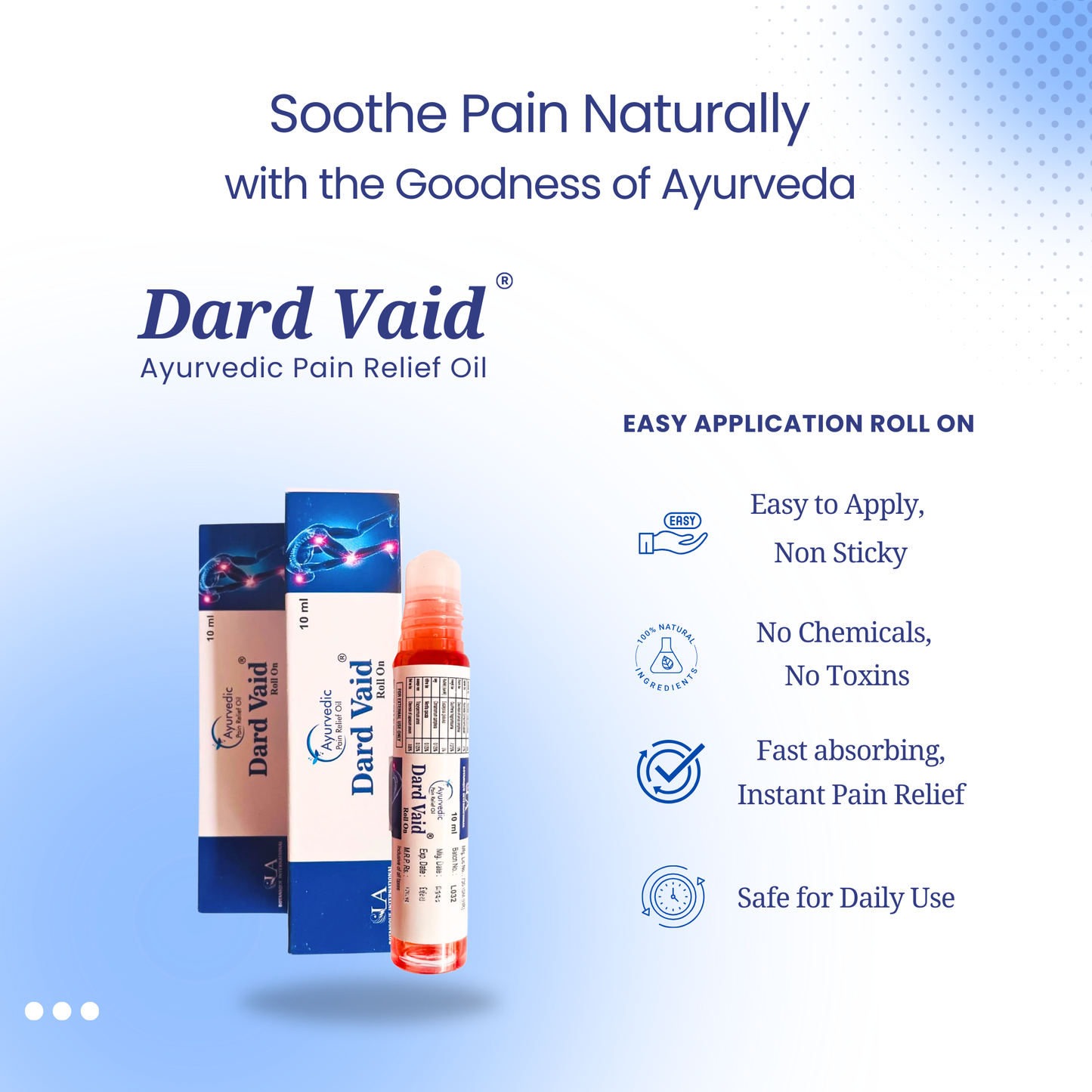 Dard Vaid pain relief Roll On (10ml)- Pack of 12