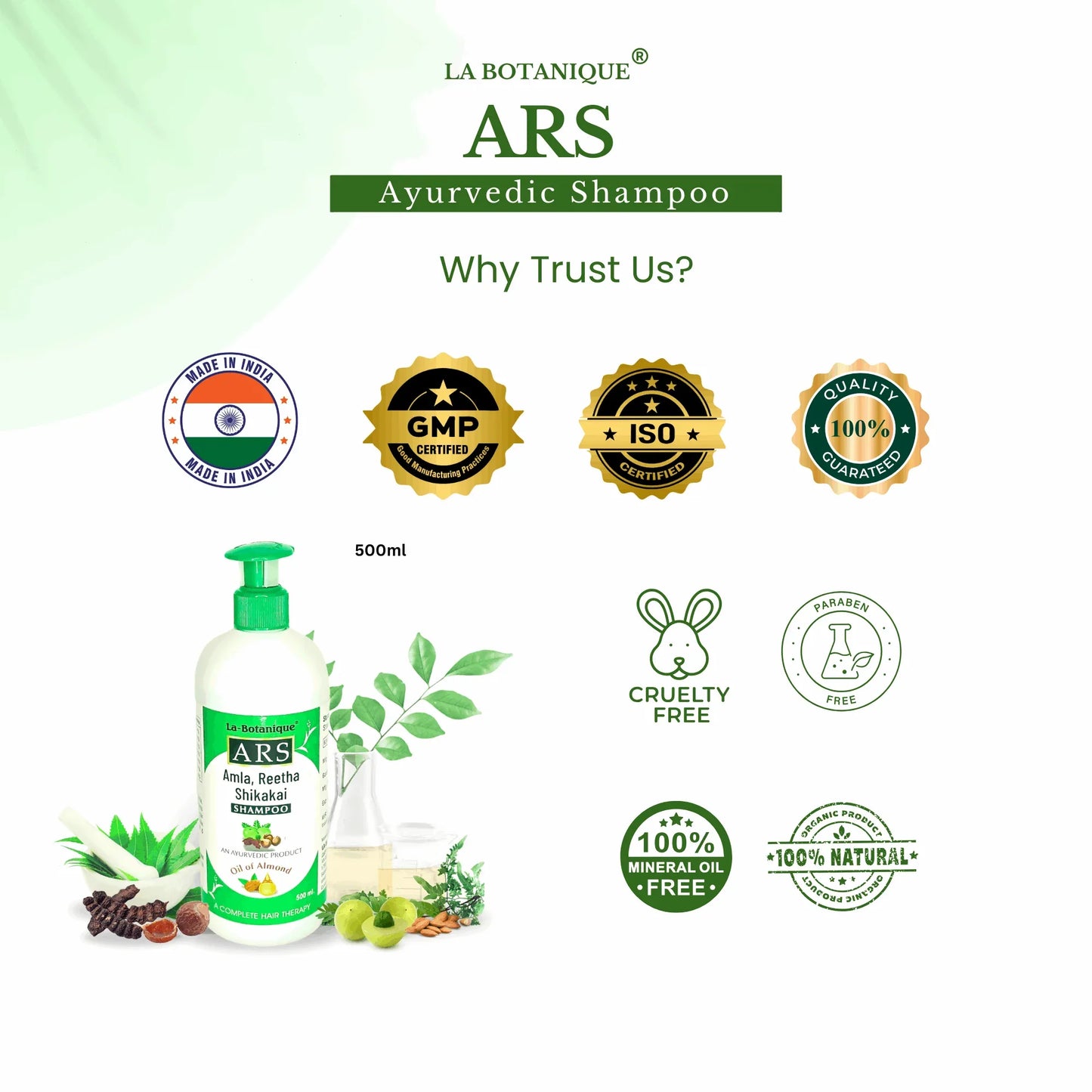 ARS hair shampoo- 500ml - La Botanique