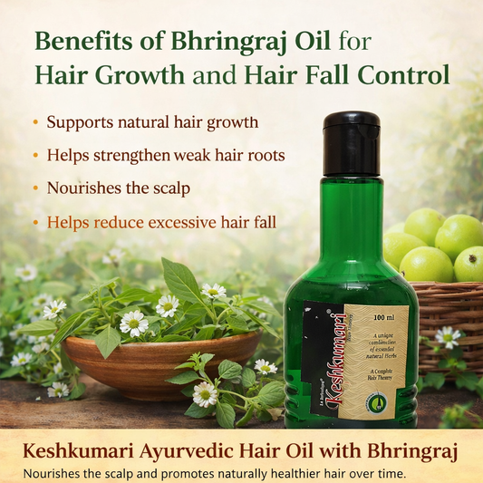 Bhringraj leaves used in Ayurvedic hair oil for hair growth and hair fall control