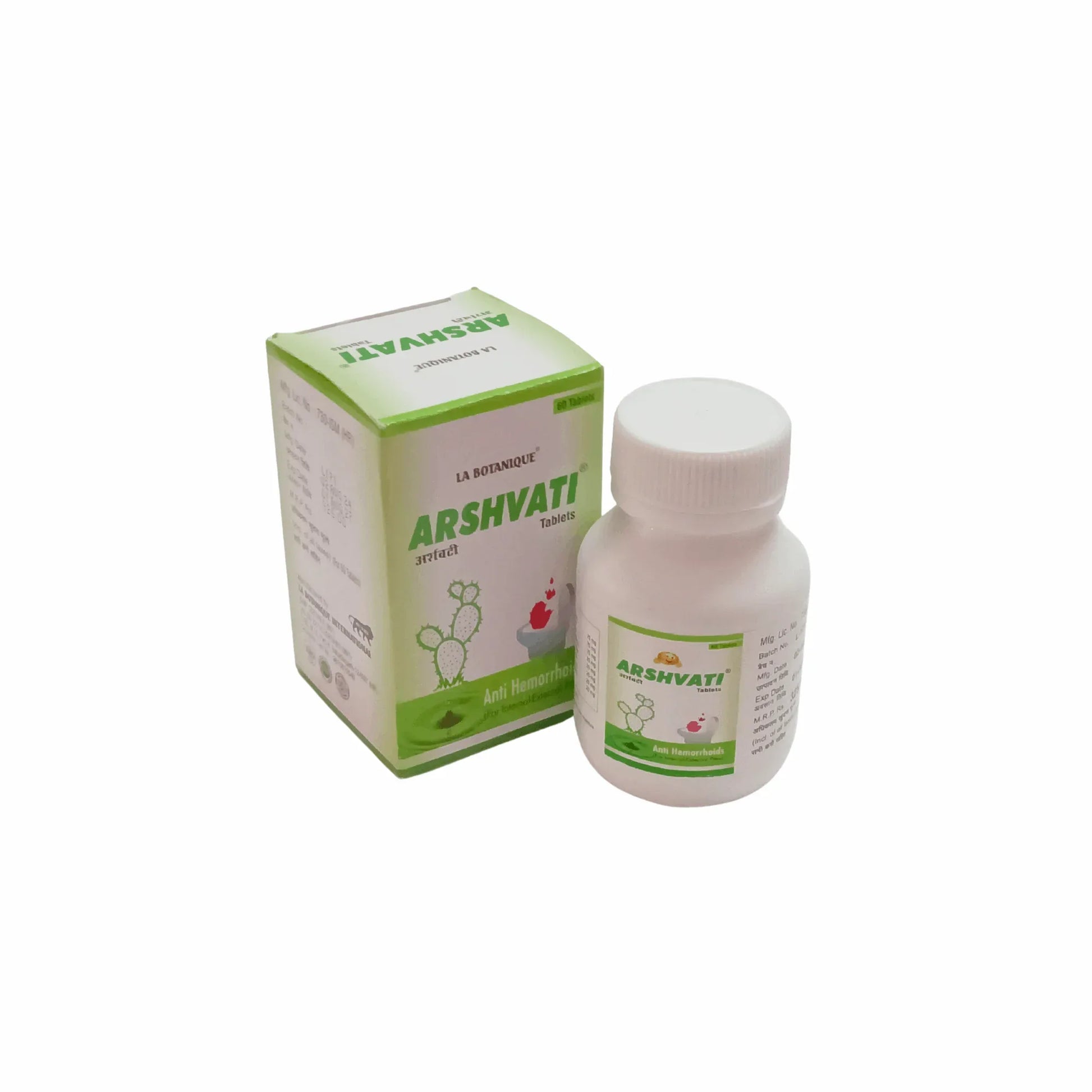 Arshvati® – Ayurvedic Support for Piles, Bleeding & Digestive Health | With Nagkesar, Kutki, Neem & Harad | 100% Herbal Formula - La Botanique 