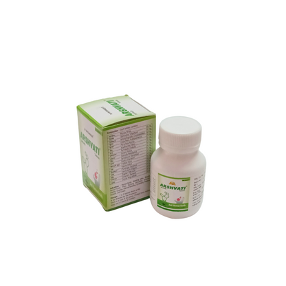 Arshvati® – Ayurvedic Support for Piles, Bleeding & Digestive Health | With Nagkesar, Kutki, Neem & Harad | 100% Herbal Formula