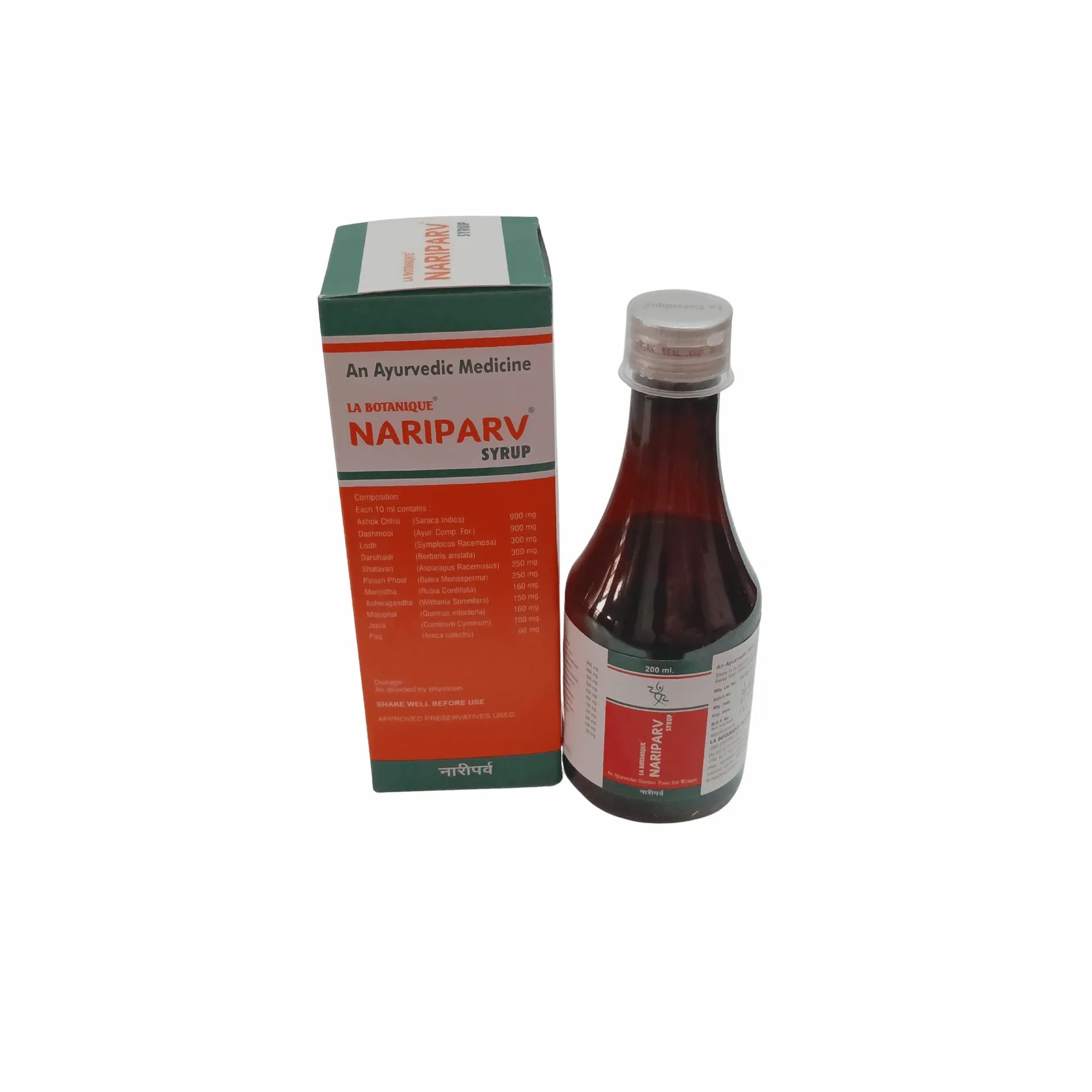 Nariparv Syrup 200ml – Ayurvedic Uterine Tonic for Women with Ashok Chhal, Shatavari & Dashmool | Supports Menstrual Health & Female Wellness - La Botanique 
