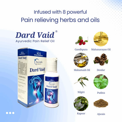 DARD VAID Pain Relief Ayurvedic Oil - 50ml | for Back, Knee, Legs, Shoulder, Muscle and Body pain - La Botanique 