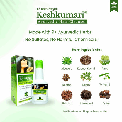 KESHKUMARI hair cleanser - pack of 2 (100ml each) - La Botanique 
