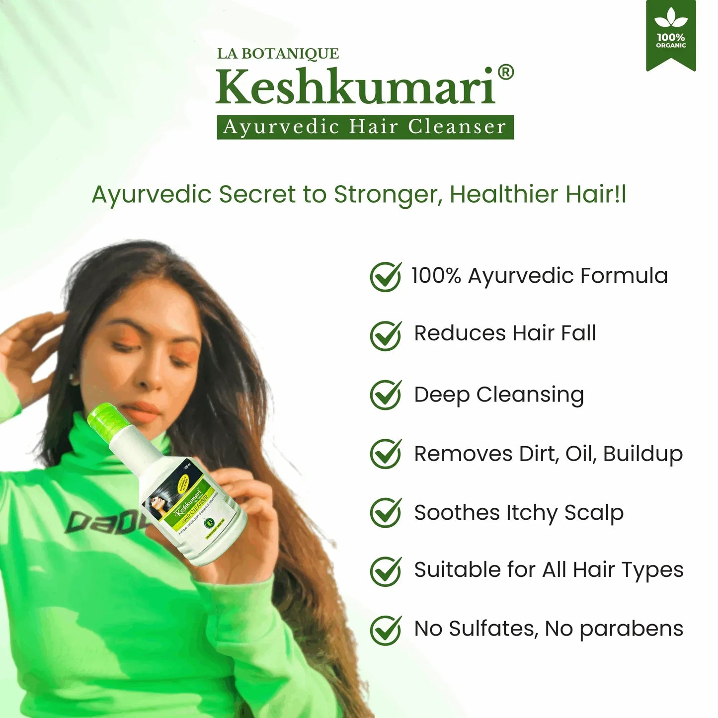 KESHKUMARI hair cleanser - pack of 2 (100ml each) - La Botanique 