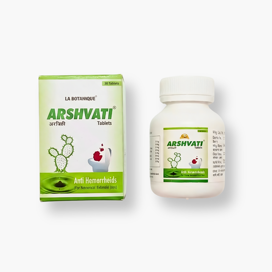 Arshvati® – Ayurvedic Support for Piles, Bleeding & Digestive Health | With Nagkesar, Kutki, Neem & Harad | 100% Herbal Formula