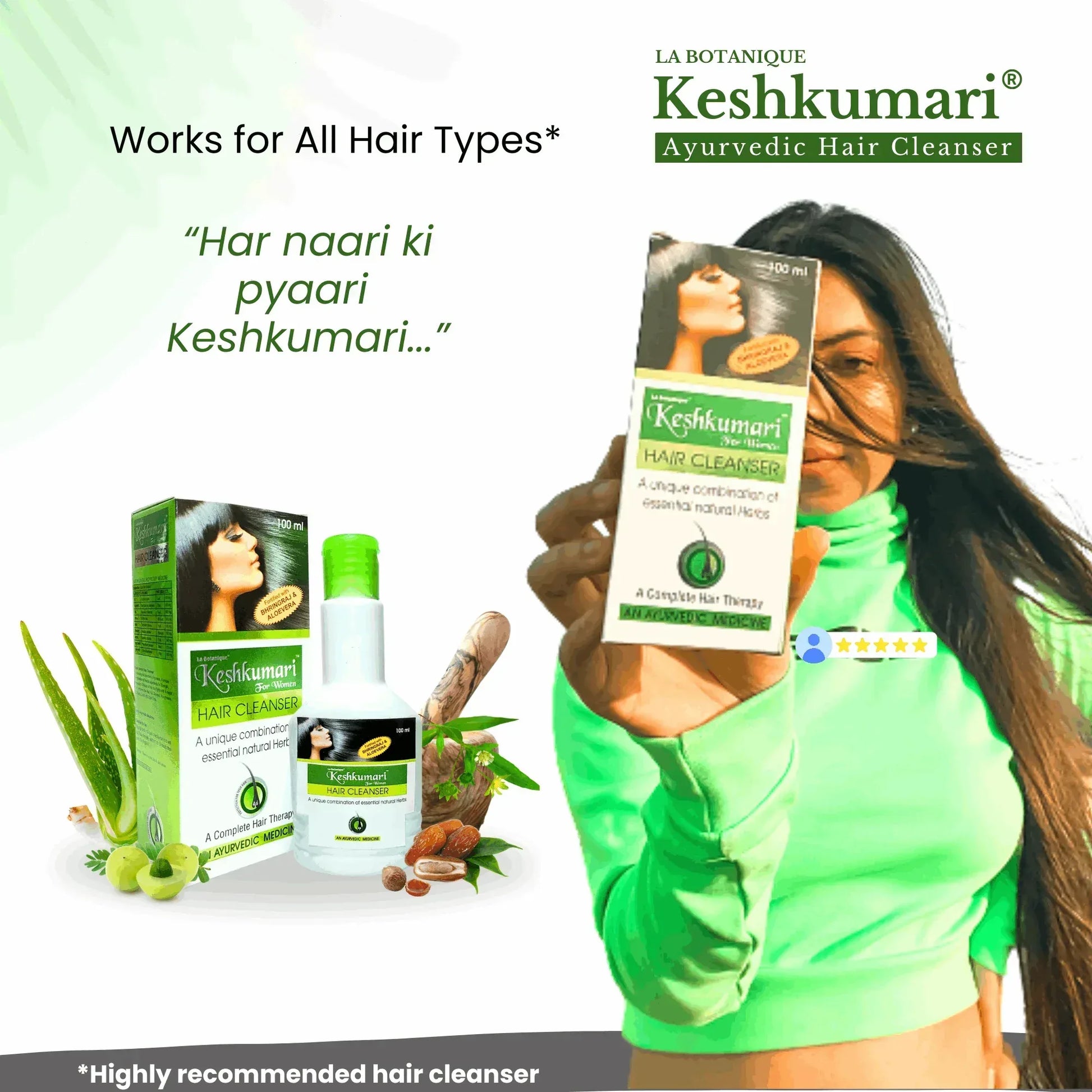 KESHKUMARI hair cleanser - pack of 2 (100ml each) - La Botanique 