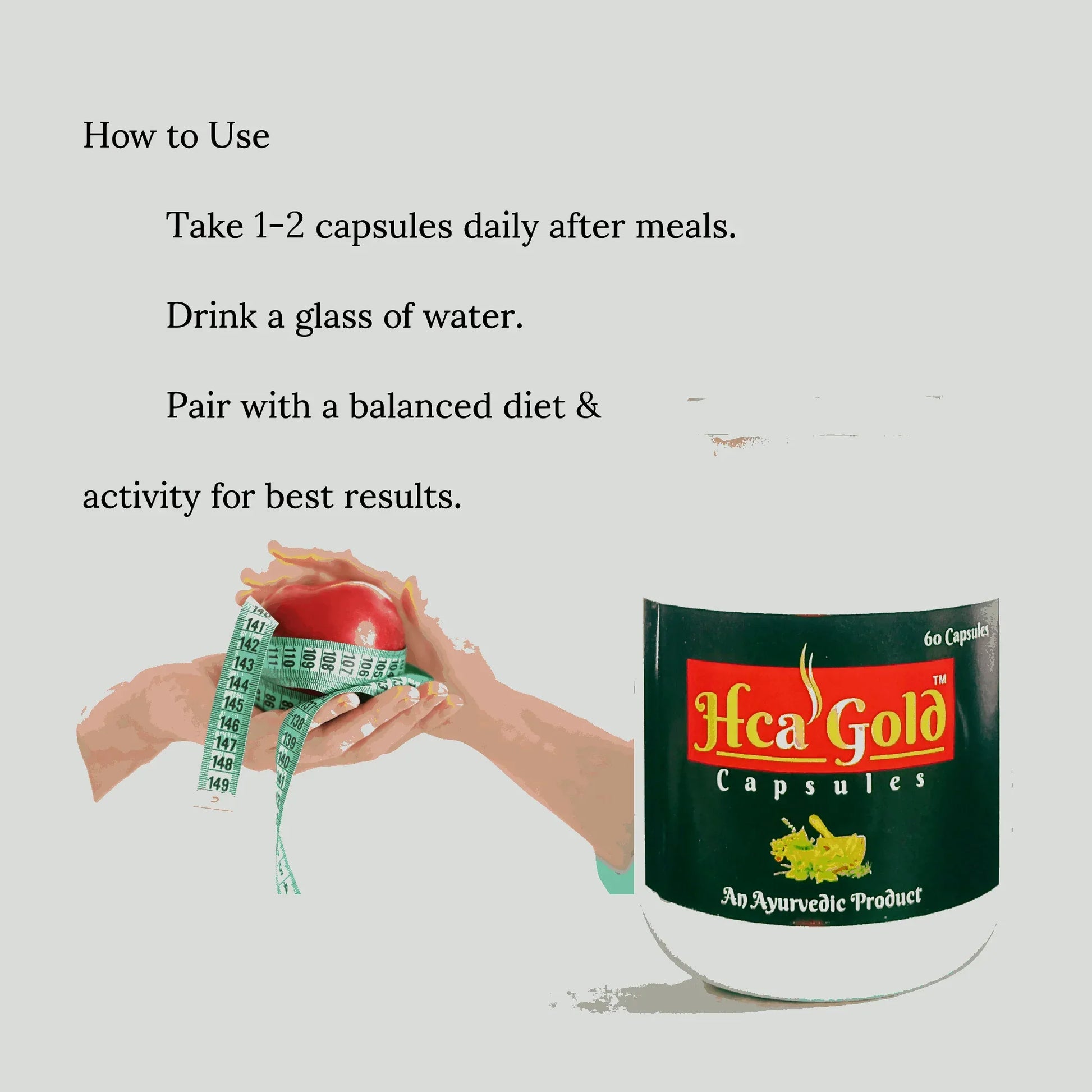 HCA Gold | Ayurvedic Natural Weight Management Capsules - La Botanique 